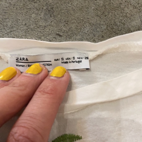 Zara embroidered floral top - Picture 2 of 4